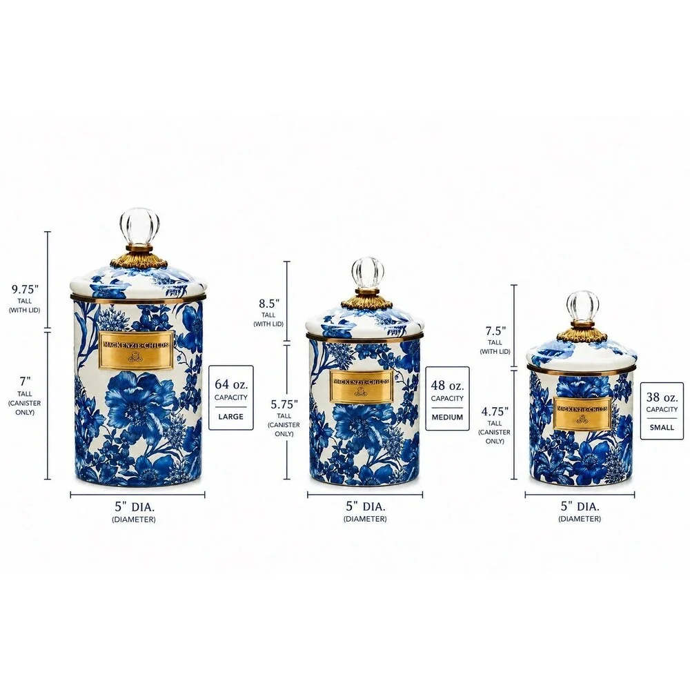 MacKenzie-Childs Royal English 1 Large Canister